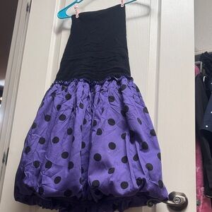 Purple and Black Polka Dot Dress